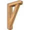 Ekena Millwork Traditional Craftsman Rough Sawn Bracket w/ Offset Brace, Western Red Cedar, 6"W x 22"D x 34"H BKT0604X22X34TRA04RWR - alternate 1